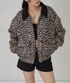 WHO’S WHO galleryレオパード柄 ジップブルゾン ジャケット
