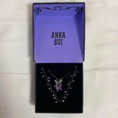 404.ANNA SUI　2連ネックレス　蝶