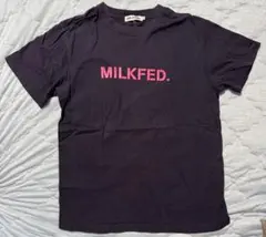MILKFED. ロゴTシャツ ブラック ピンク Mサイズのサムネイル