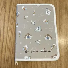 母子手帳ケース 動物柄 グレー