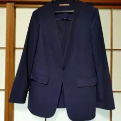 レディース ノーカラージャケット ネイビー ／ ORIHICAのサムネイル