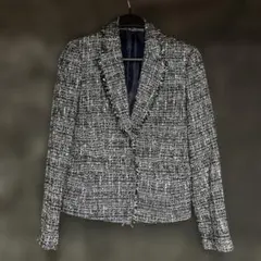 COMME CA ISM テーラードジャケット M ブラック・ホワイト