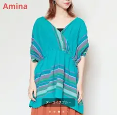 Amina インド綿カシュクールチュニックのサムネイル