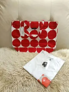 フィンランド】マリメッコショルダーバッグ＆Tシャツ2点 M-L /オレンジ