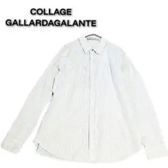 美品COLLAGE GALLARDAGALANTE ストライプコットンブラウスF