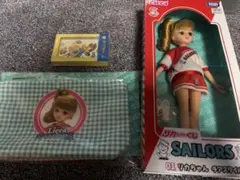 リカちゃんくじ　セーラーズ　リカちゃんチアスタイル　 ポーチ　フレークシール
