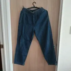 ダークブルー イージーパンツ ゴムウエスト