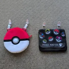 ポケモンボール型ポーチ　ポケットモンスターのポーチ　2つセット