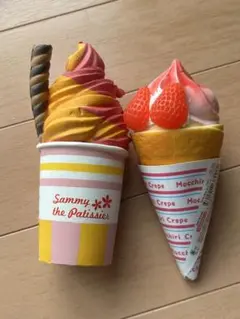 スクイーズ　パフェ、クレープ　2個セット