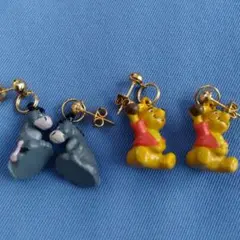 くまのプーさんとイーヨー ピアス セット