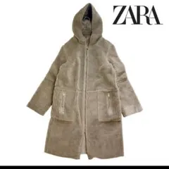 ZARA リバーシブル ボア＆フェイクスエード コート