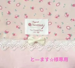ハンドメイド　レッスンバッグ　いちご柄