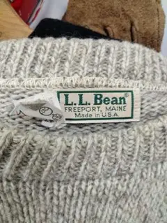 LLビーン ナチュラル クルーネックセーターアイボリークリーム　USA アメリカ