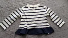 baby GAP ボーダー ペプラム 長袖 トップス 2years