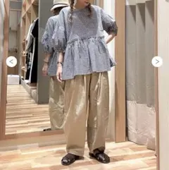 sm2 サマンサモスモス　パン屋さんみたいなタックパンツ　パンツ
