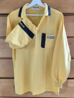 MUNSINGWEAR GRAND SLAM 長袖ポロシャツ 黄色 MAサイズ