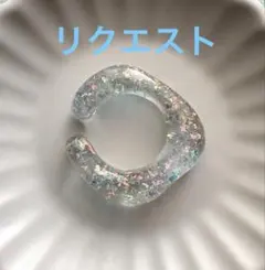 クラゲ様リクエスト２点　大きめイヤーカフ　オーロラ、NO.553オーロラ細D