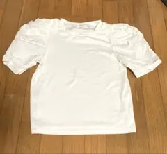 パフスリーブ 半袖 ブラウス ホワイト