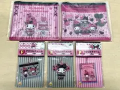 サンリオ　マイメロクロミくじ　フラットポーチ＆アクリルチャーム　セット売り