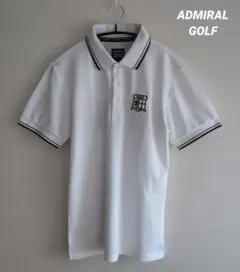 ⛳️アドミラルゴルフADMIRALGOLF⛳️メンズポロシャツ　ホワイト　Lのサムネイル