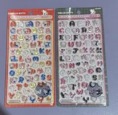【正規品】2個セット キティ サンリオ文字 moji ボンボンドロップシール