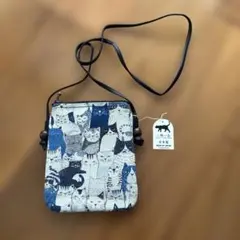 猫柄スマホショルダーバッグ