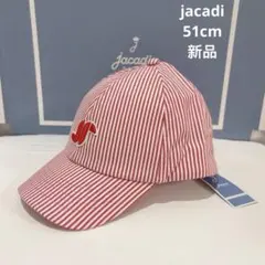 【新品】jacadi 赤　ボーター柄　キャップ　51cmのサムネイル