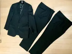 【REGAL】メンズ 2パンツスーツ ビジネス 上下 A5 秋 冬 黒