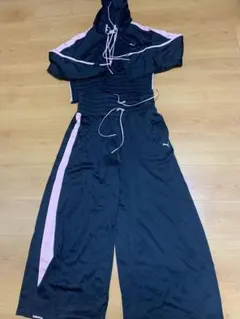 PUMA フード付きジャージ L ブラック/ピンク