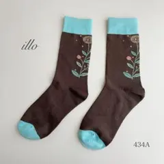 靴下　ソックス　レディース　花柄　フラワー　北欧　くすみカラー　おしゃれ
