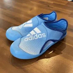21㎝！美品！adidas、アディダス、 青スポーツサンダル、スイムサンダル