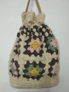 グラニーバッグ かぎ針編み 花モチーフ