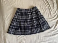 COMME CA BOYS チェック スカート 紺色