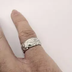 シルバー925 彫刻デザインリング ハワイアンジュエリー