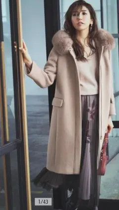 JUSGLITTY 3wayコート フードファー付き ロングコート