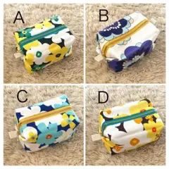 【ハンドメイド】　キャラメルポーチ　ファスナーポーチ