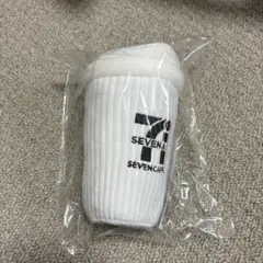 新品未開封　セブンイレブン　ハッピーくじ　B賞セブンカフェぬいぐるみチャーム　白