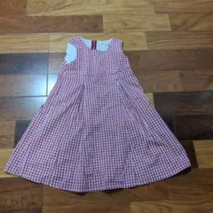 Bebe 赤と白のギンガムチェック ノースリーブワンピース
