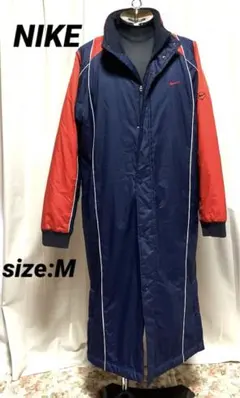 NIKEナイキ 野球 ⭐︎ベンチコート ⭐︎紺x赤 ⭐︎膝下長 ⭐︎