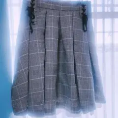 チェック柄フレアスカート