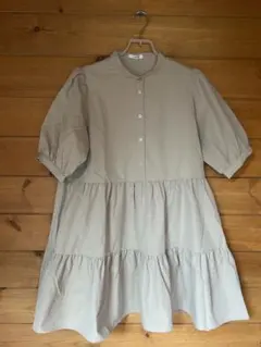 ベージュ 半袖 チュニック　Mサイズ