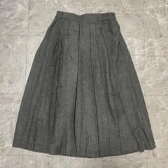 Mサイズ プリーツスカート 毛65% g37