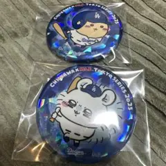 CHIIKAWA MLB ドジャース 缶バッジ モモンガ くりまんじゅう