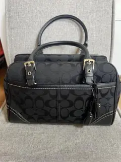 COACH オールドコーチ 黒 ブラック ミニボストン ポーチ 2点セット