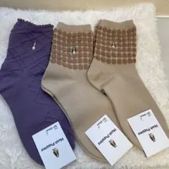 Hush Puppies　レディースソックス3足セット　22-24 新品　福助