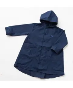 POMPKINSのネイビー フード付きレインコート (お受験 私学小学校通学用)