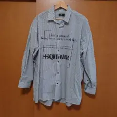 HARE メンズ　オーバーシャツ　ビッグシルエット　ストライプ　ロゴデザイン