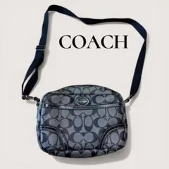 【美品】COACH コーチ　シグネチャーpvcレザーショルダーバッグ/送料込