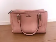 COACH ピンク ダブルジッパー ショルダー&ハンドバッグ