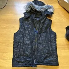 y2k ダウンベスト　ファー付き